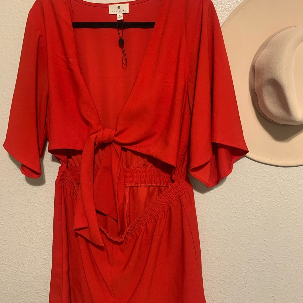 Tie Front Romper